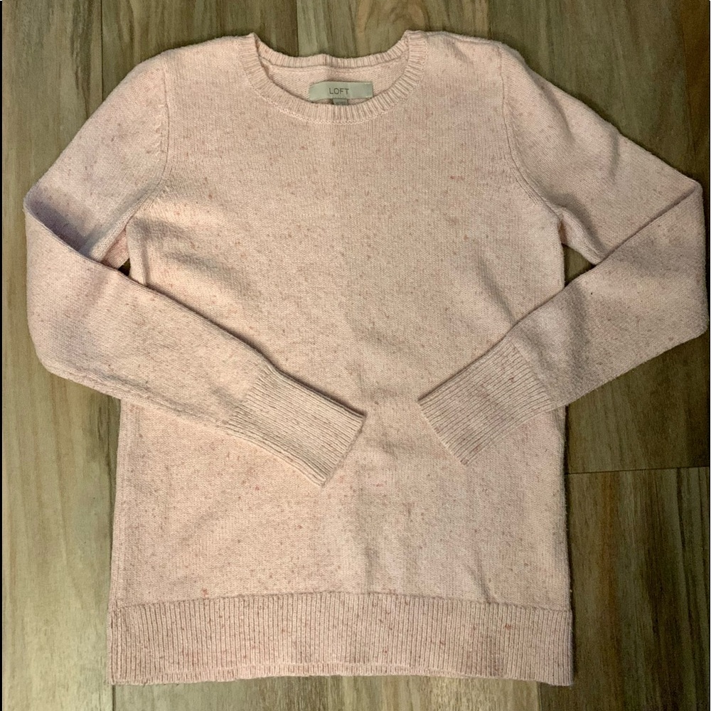 Ann Taylor LOFT Pink Crewneck Sweater Size XS